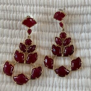 Kendra Scott Crimson Chandelier Earrings (Early, Retired Style)